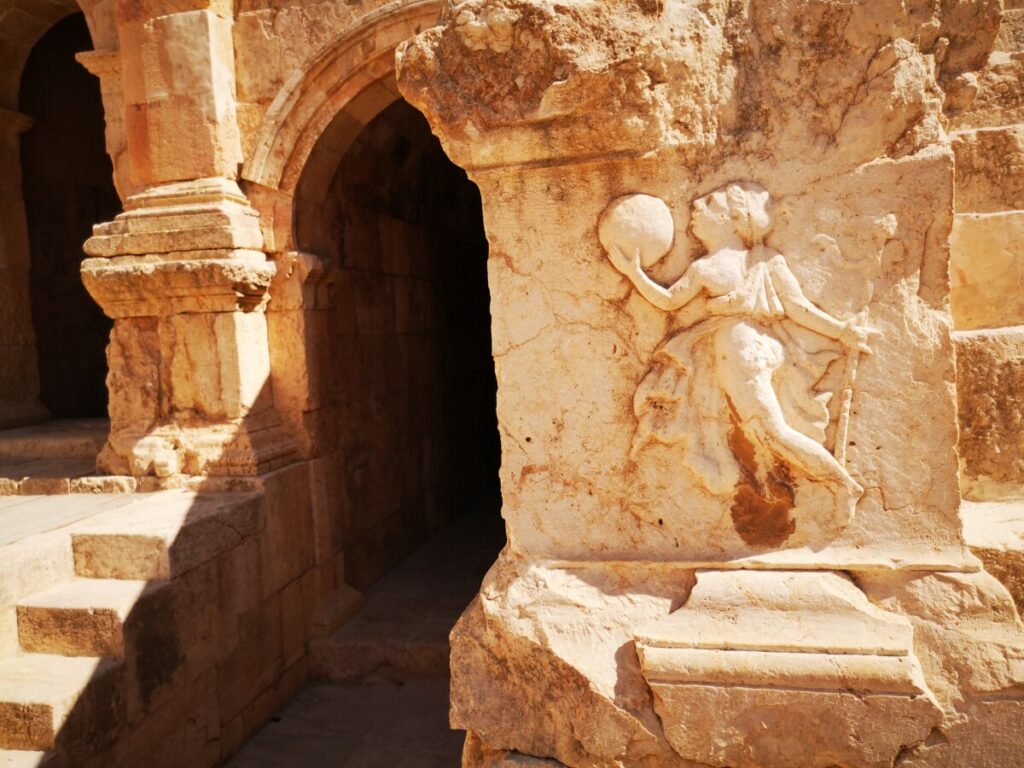 Noord theater in de Ruïnes van Jerash Noord theater in de Ruïnes van Jerash