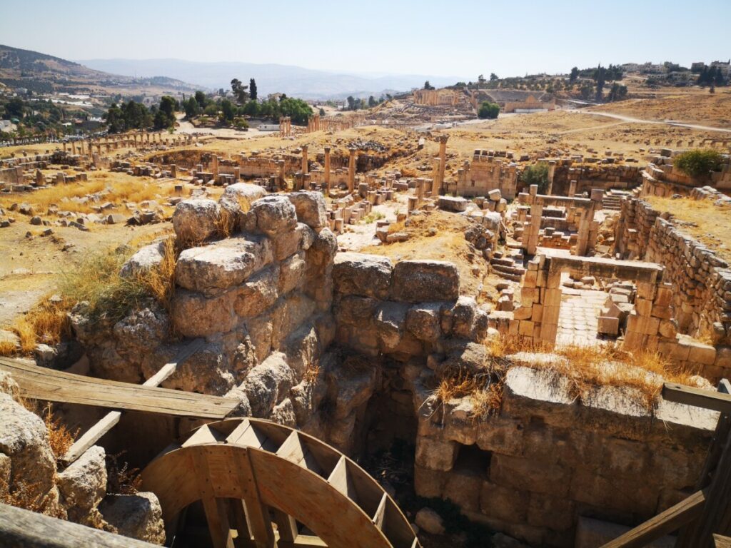 Ingenieus stukje in de ruïnes van Jerash Ingenieus stukje in de ruïnes van Jerash