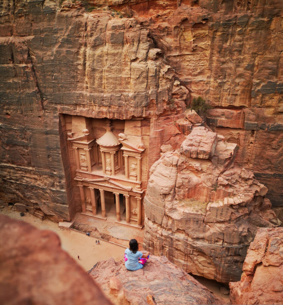 Khobtha mountain uitzichtpunt Petra Jordanië