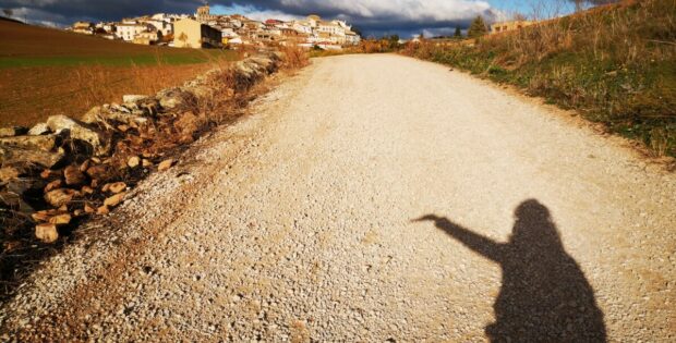 Lange schaduwen op de Camino Frances