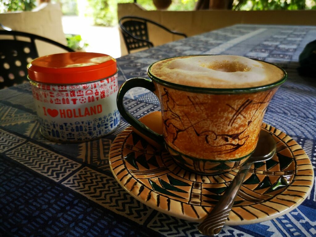 Cappuccino bij Discovery B&B in Maun Cappuccino bij Discovery B&B in Maun