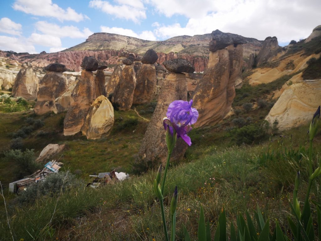 Uitzicht vanaf de berg in Çavuşin - Cappadocië Uitzicht vanaf de berg in Çavuşin - Cappadocië