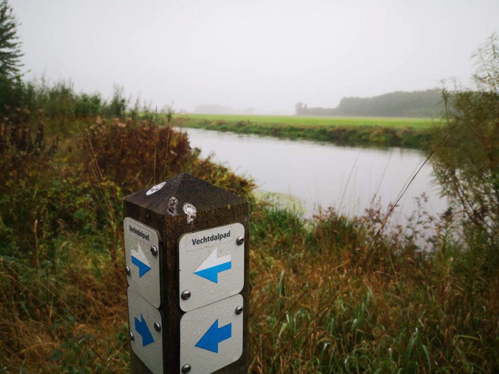 De bebording die ik volgde van het Vechtdalpad