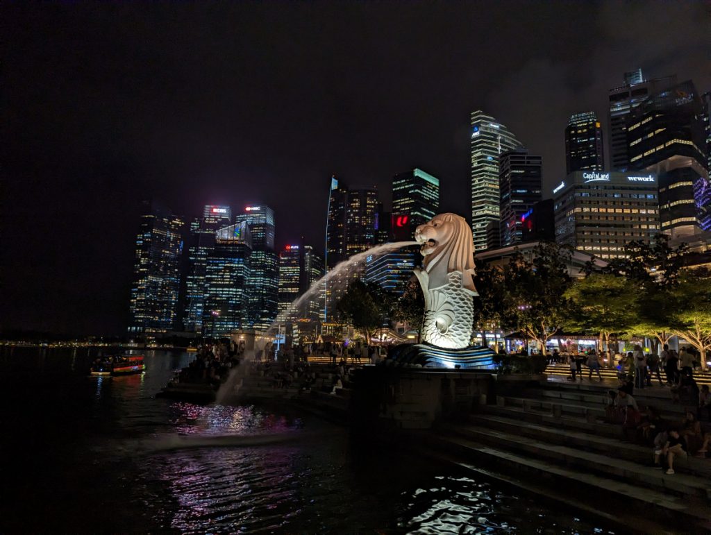 Merlion - Marina Bay Sands - Wandelingen in Singapore