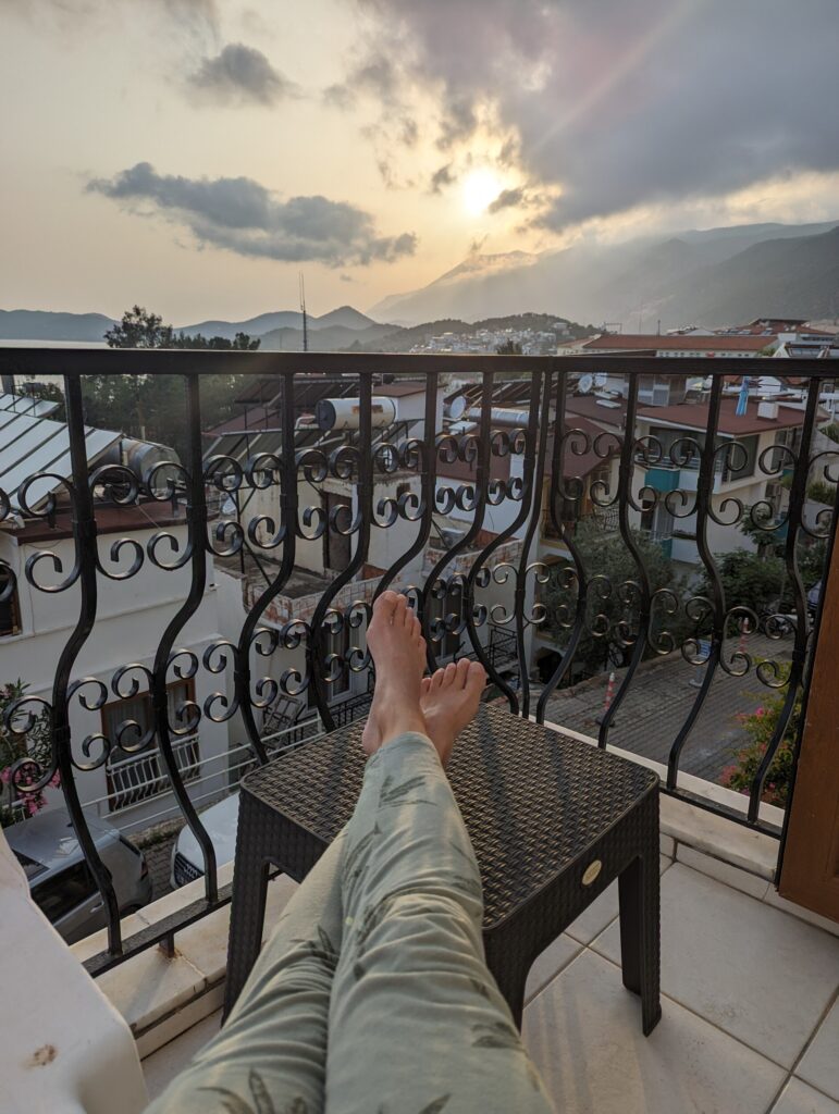 Mijn heerlijke balkon bij hotel Kayahan in Kas, Turkije Mijn heerlijke balkon bij hotel Kayahan in Kas, Turkije