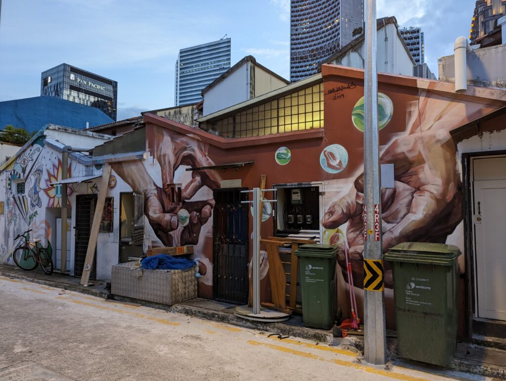 Veilig op Reis - In een achteraf straatje tegen de avond in Singapore