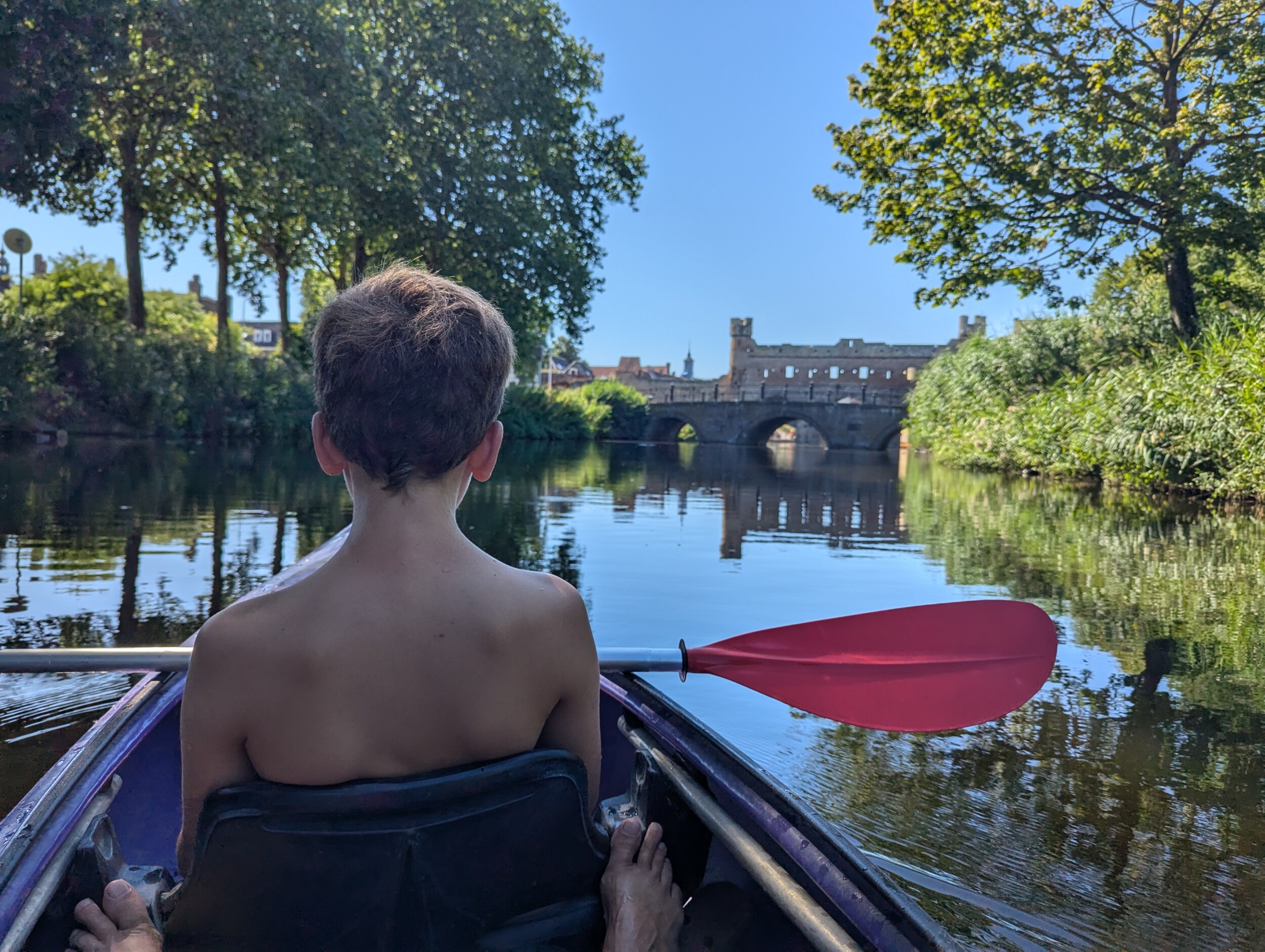 Kano varen in Zutphen - Vestingsteden van Nederland