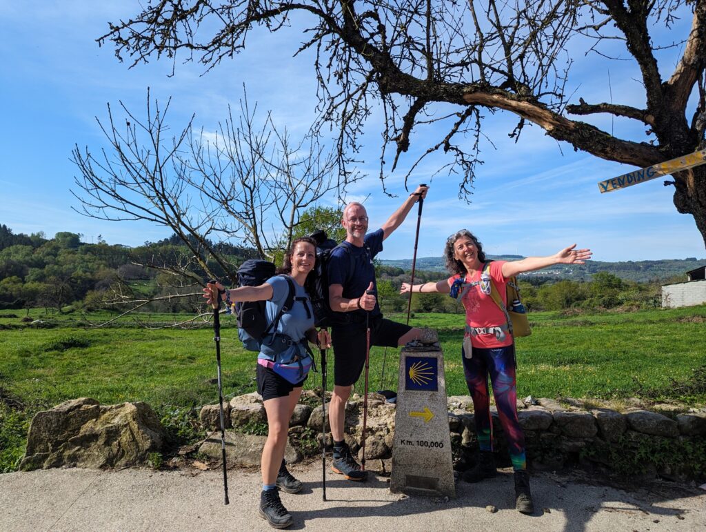100km paal op de Camino Frances - Spanje